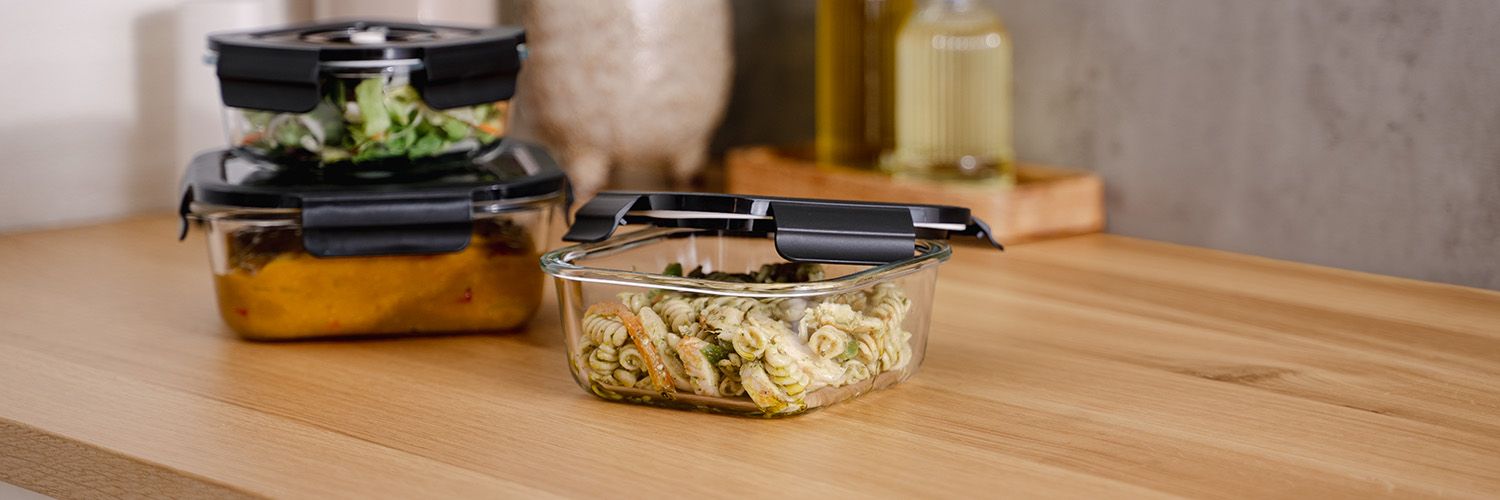 RECHTHOEKIGE VACUÜM GLAS CONTAINER - 1040ML