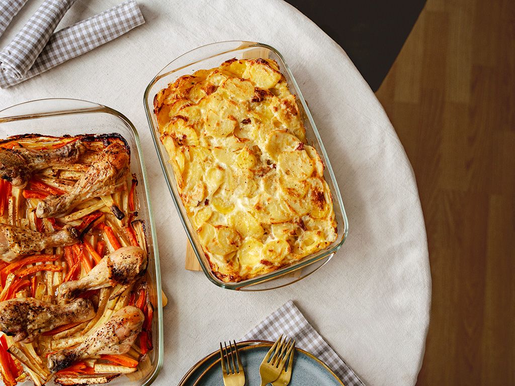 SET OVENBESTENDIGE GLAZEN SCHALEN - 3