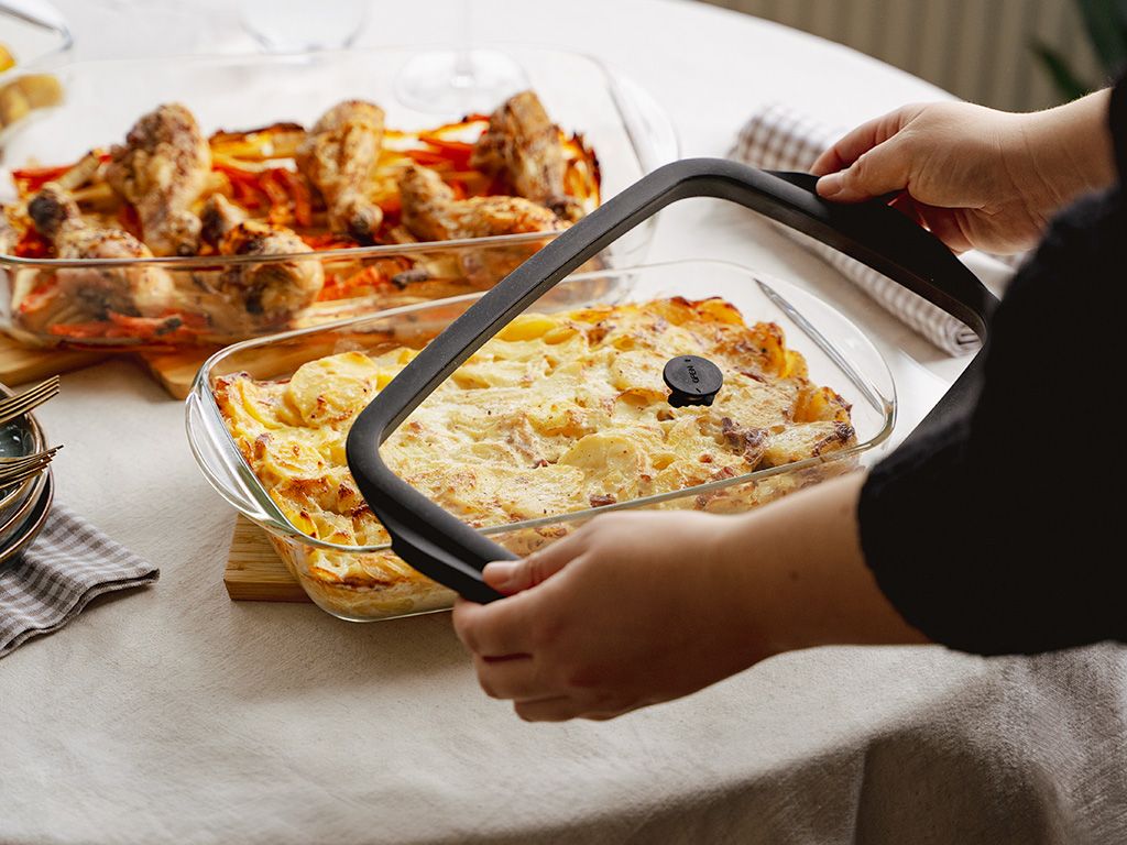 OVENBESTENDIGE GLAZEN SCHAAL - 2L - 4