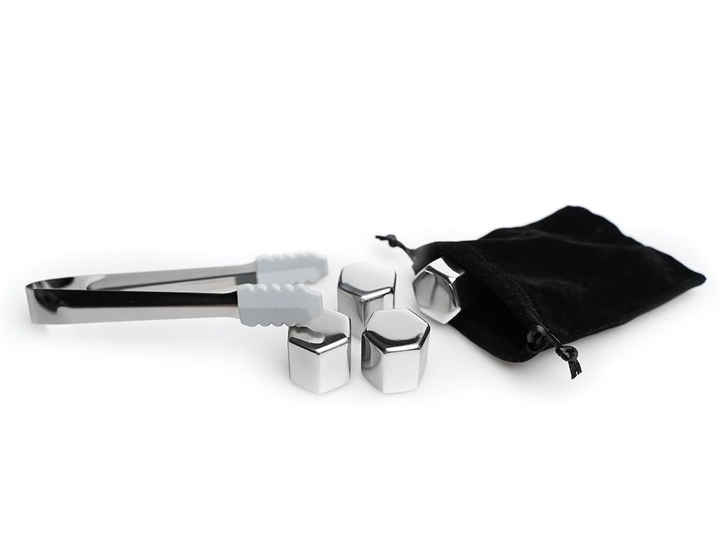 GLAÇONS EN ACIER INOXYDABLE RÉUTILISABLES - 4-PACK