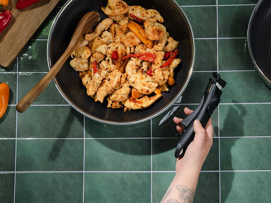 WOKPAN MET AFNEEMBARE HANDGREEP SET 30CM - 3