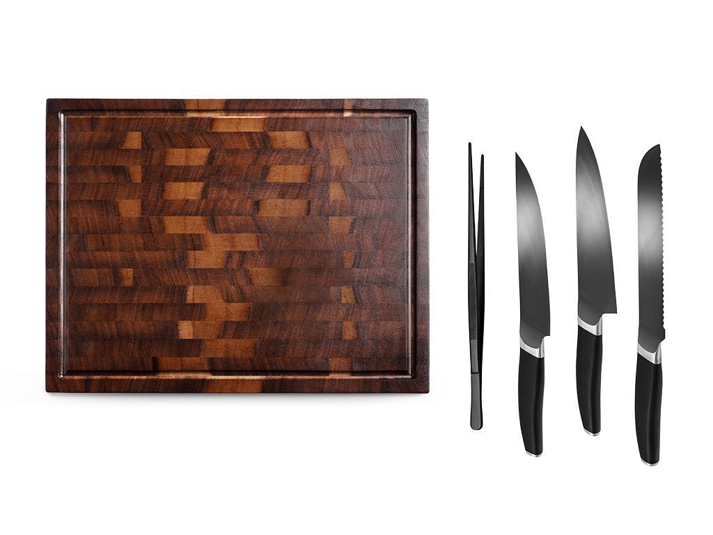 WALNOOT SNIJPLANK – PREMIUM SET - 1