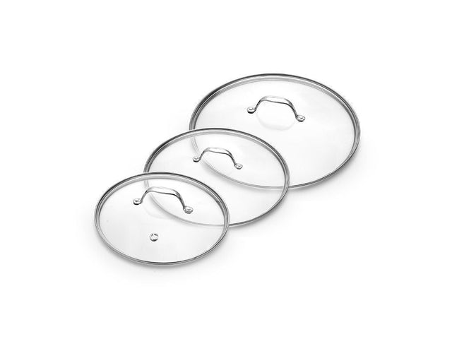 GLAZEN DEKSELSET 20/24/28 CM – 3-DELIG - 1