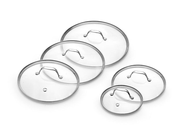 GLAZEN DEKSELSET 18/24/26/28/30 CM – 5-DELIG - 1