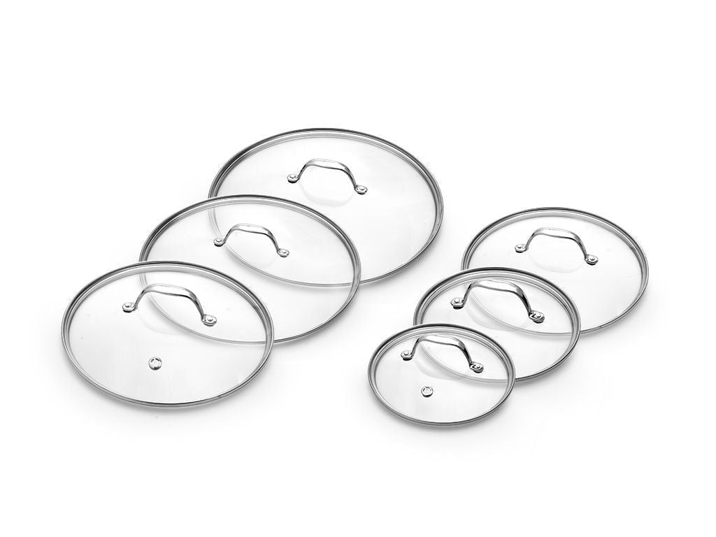 GLAZEN DEKSELSET 18/20/24/26/28/30 CM – 6-DELIG - 1
