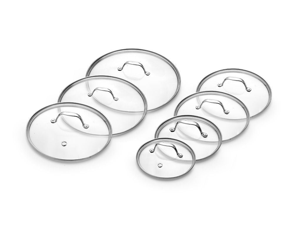 GLAZEN DEKSELSET 18/20/24/26/28/30/32 CM – 7-DELIG - 1