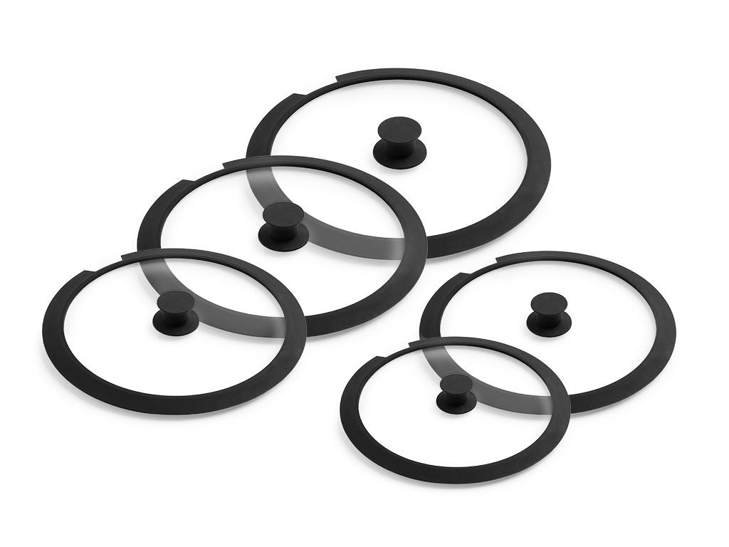 GLAZEN DEKSELSET VOOR AFNEEMBARE HANDGREEP – 18/24/26/28/30 CM - 1