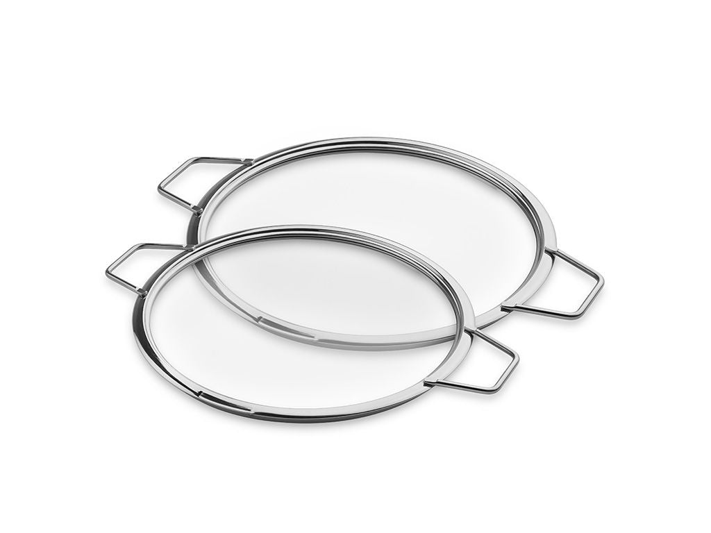 STAPELBARE GLAZEN DEKSELS – 26/ 28 CM – 2 STUKS - 1