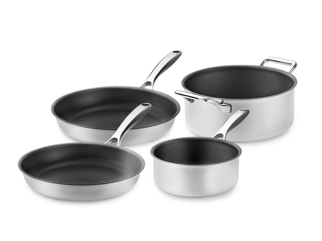 ZERO – NATUURLIJKE ANTI-AANBAK GEMENGDE PAN-/KOOKPOTSET - 4-DELEN - 1