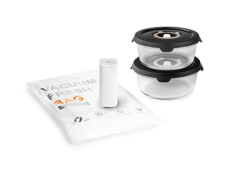 RONDE VACUÜMGLAZEN CONTAINER - COMPLETE OPSLAGSET - 1