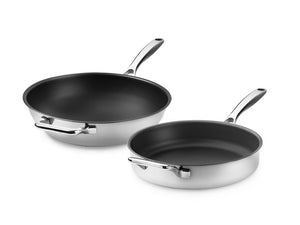 ZERO – NATUURLIJK ANTI-AANBAK WOK+SAUTEERSET – 2 DELEN