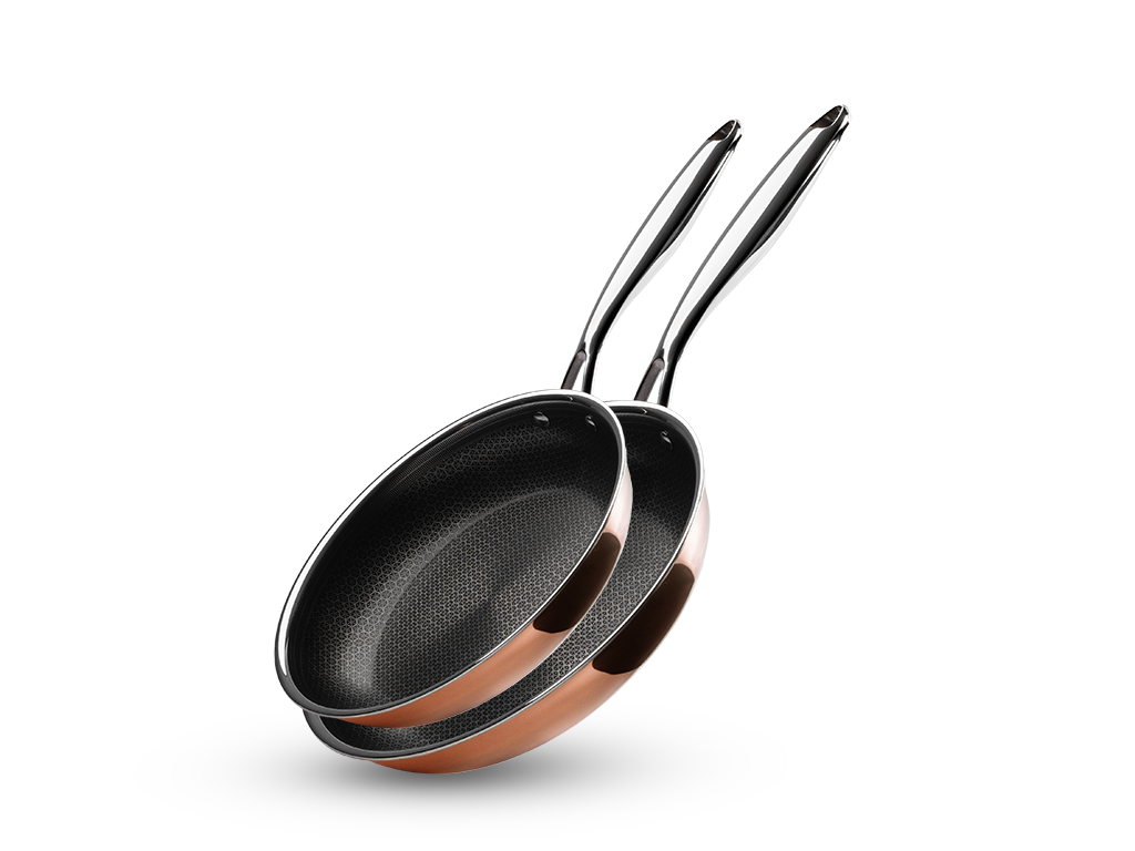 KOBBER HYBRID NON-STICK STEGEPANDE+SAUTÉSÆT - 2 DELE - 1