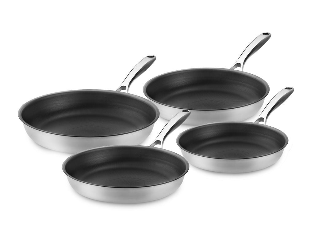 ZERO – NATUURLIJKE ANTIAANBAK KOEKENPANNENSET – 4 DELIG - 1