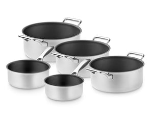 ZERO – NATUURLIJKE ANTIAANBAK KOOKPOTTENSET – 5 DELIG - 1