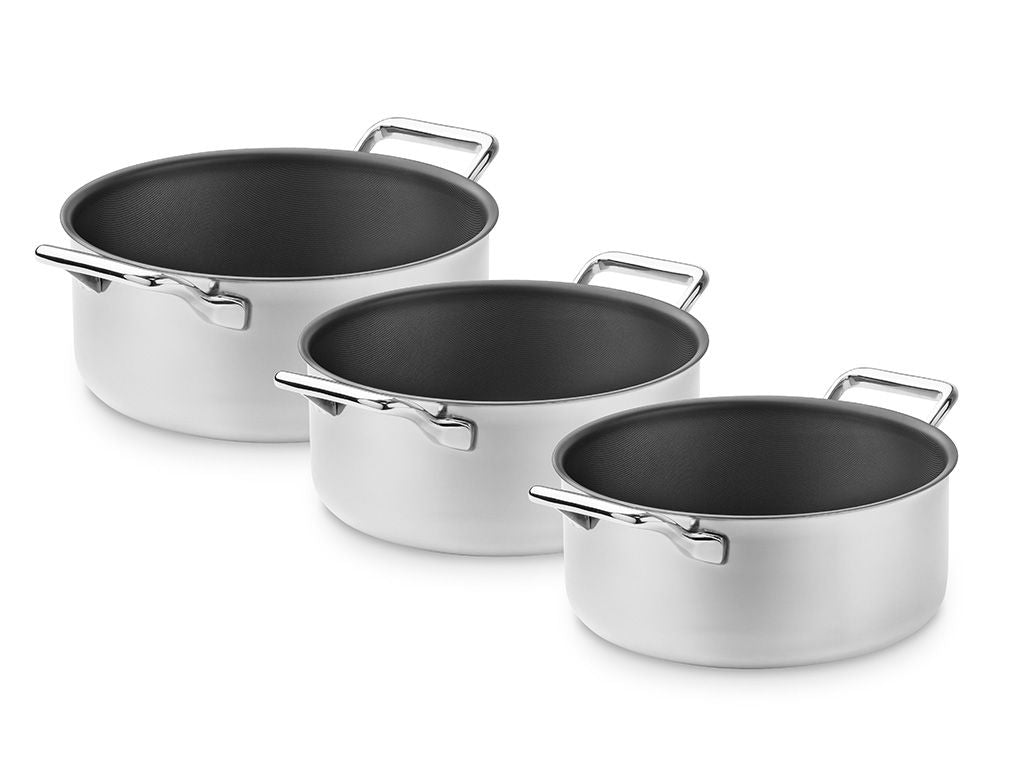 ZERO – NATURLIGT NON-STICK GRYDESÆT – 3 DELE - 1