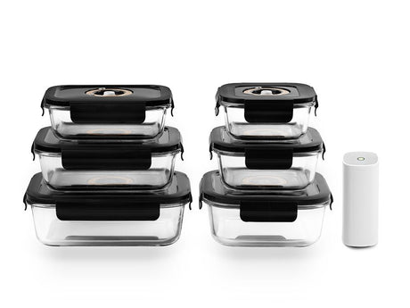VACUÜM GLAS CONTAINER MIX SET - 6ST - 1