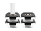 VIERKANTE VACUÜM GLAS CONTAINER - 525ML - SET - 4ST