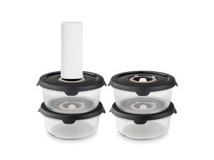 RONDE VACUÜMGLAZEN CONTAINER – 635ML SET - 4-PAK - 1
