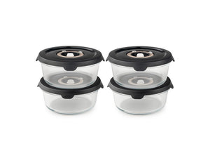 RONDE VACUÜMGLAZEN CONTAINER – 635ML SET - 4-PAK - 1