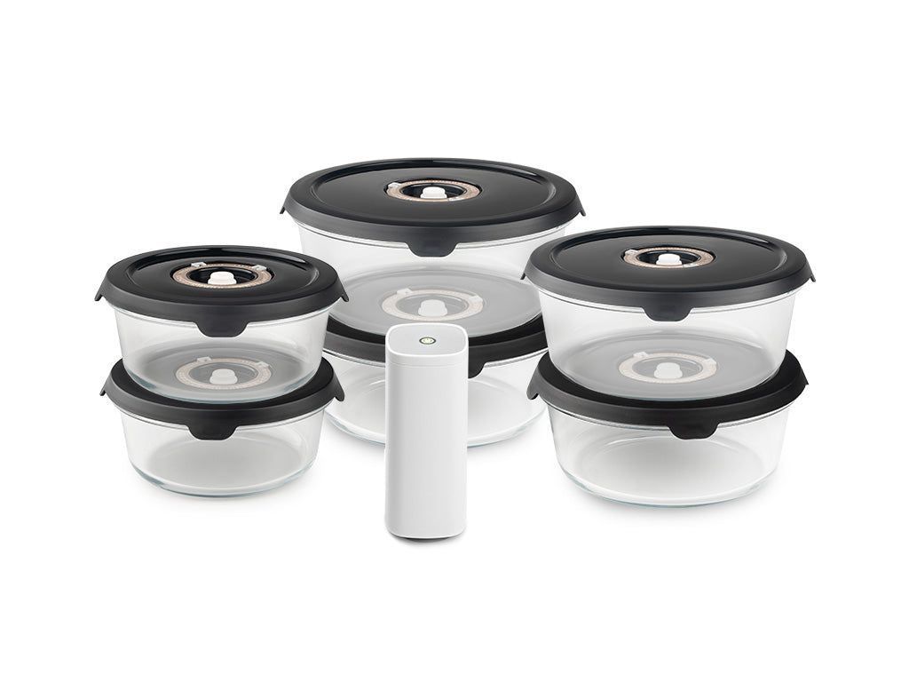 RONDE VACUÜMGLAZEN CONTAINER MIX SET – 6-PAK - 1