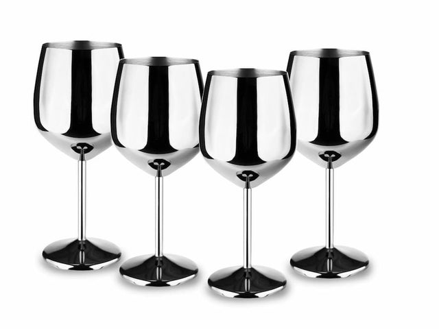 WIJNGLAS IN ROESTVRIJ STAAL SET 4-PAK - 1
